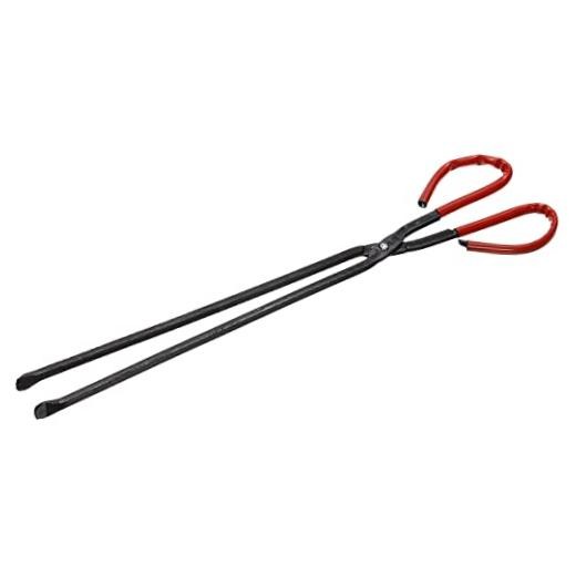 Scissors Tong, 45cm Carbon Steel Fireplace Firewood Picker 17.72 inches