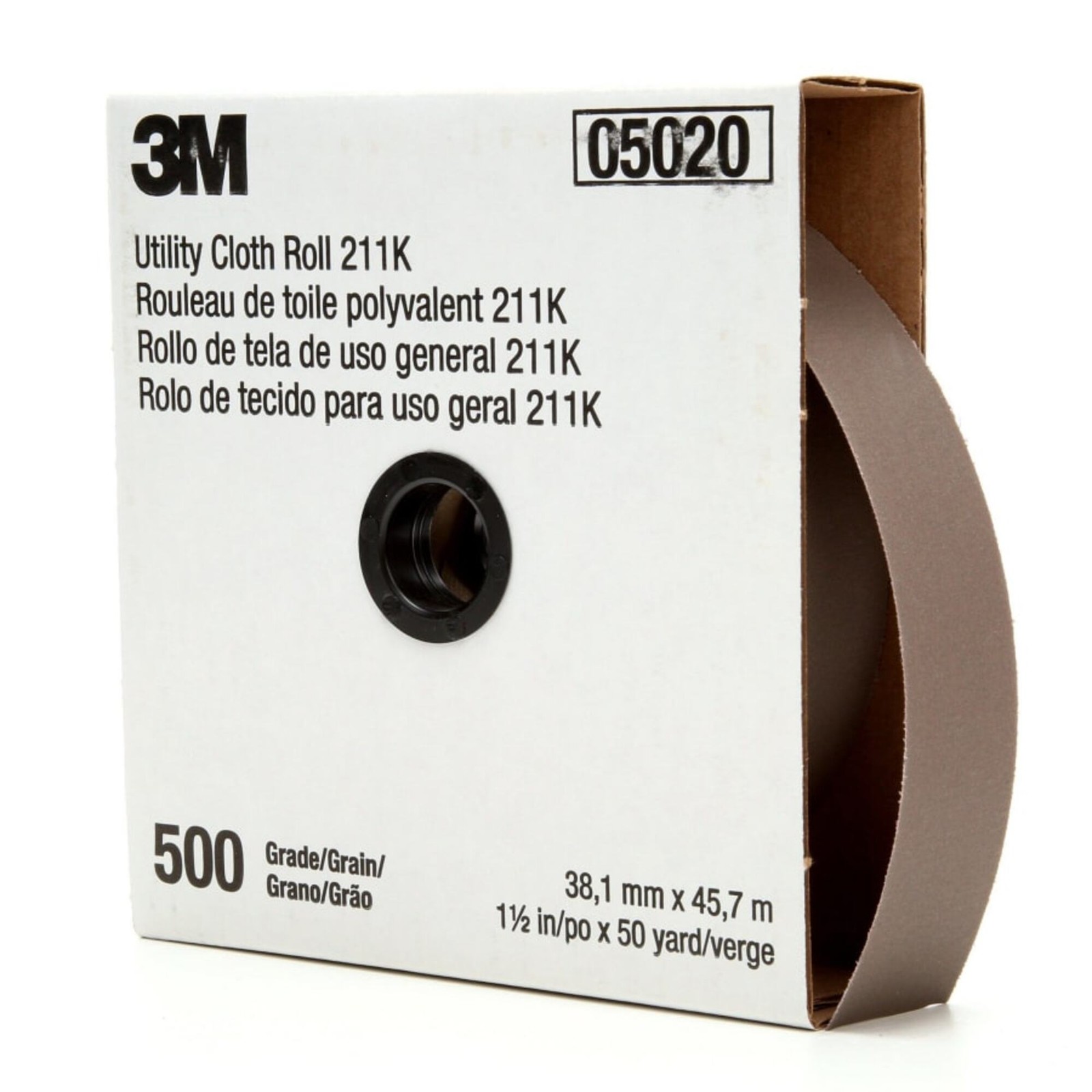 3m – 05020-1-1/2in-x50yd – 3m Utility Cloth Roll 211k, 500 J-weight, 1-1/2 In X