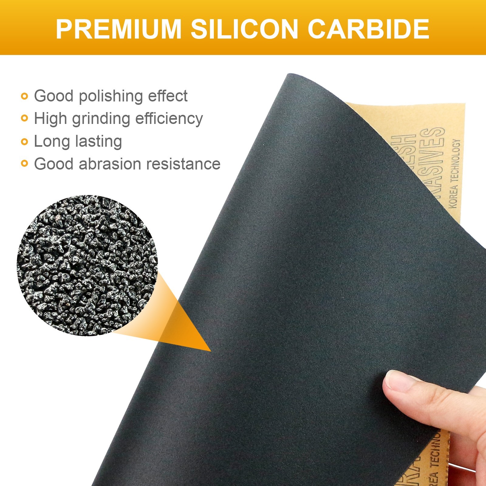 100Pcs Sandpaper Sanding Sheet 600 Grit Wet & Dry For Wood Car Metal Factory