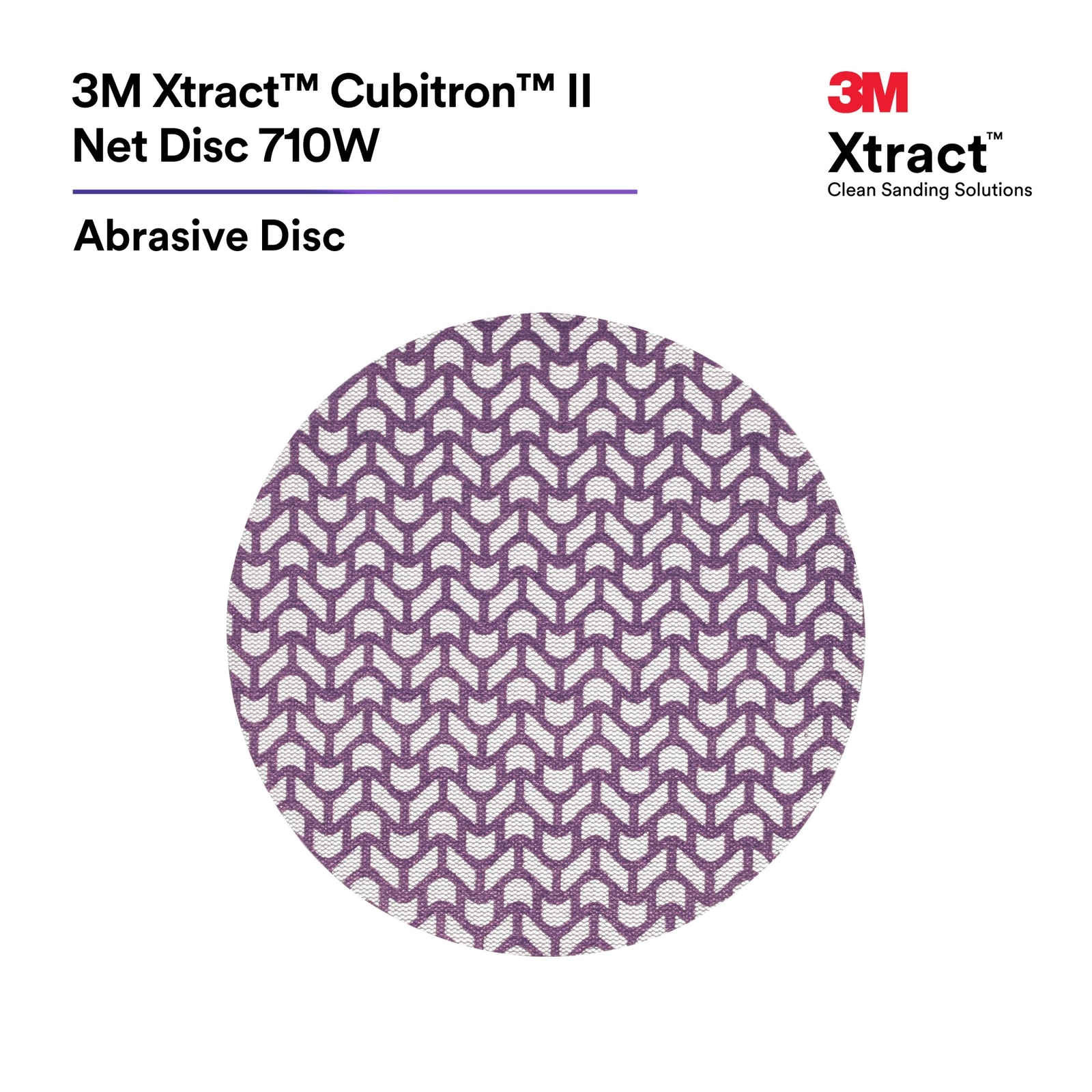 3M Xtract Cubitron II Net Disc 710W, Multi-Grade, 6 in x NH, Die 600Z