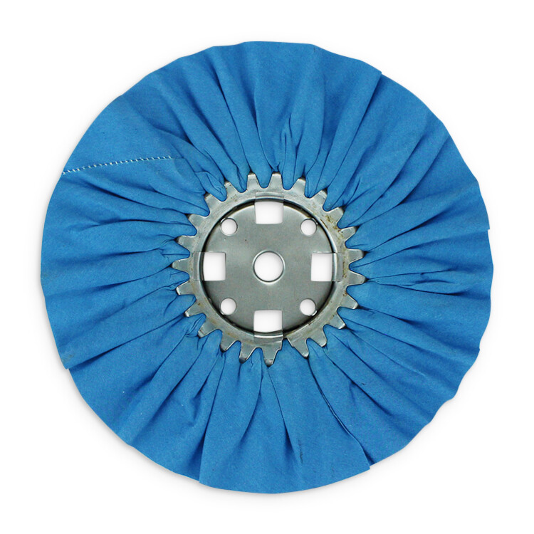 10″ Blue Mill Treated Airway Buffing Wheel 3″ Center Plate x 5/8″ Arbor Hole