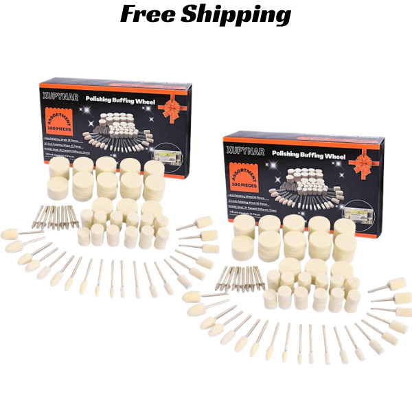 100PCS(2 pack) Polishing Buffing Wheel for Dremel Polishing Kit, Polishing Wheel