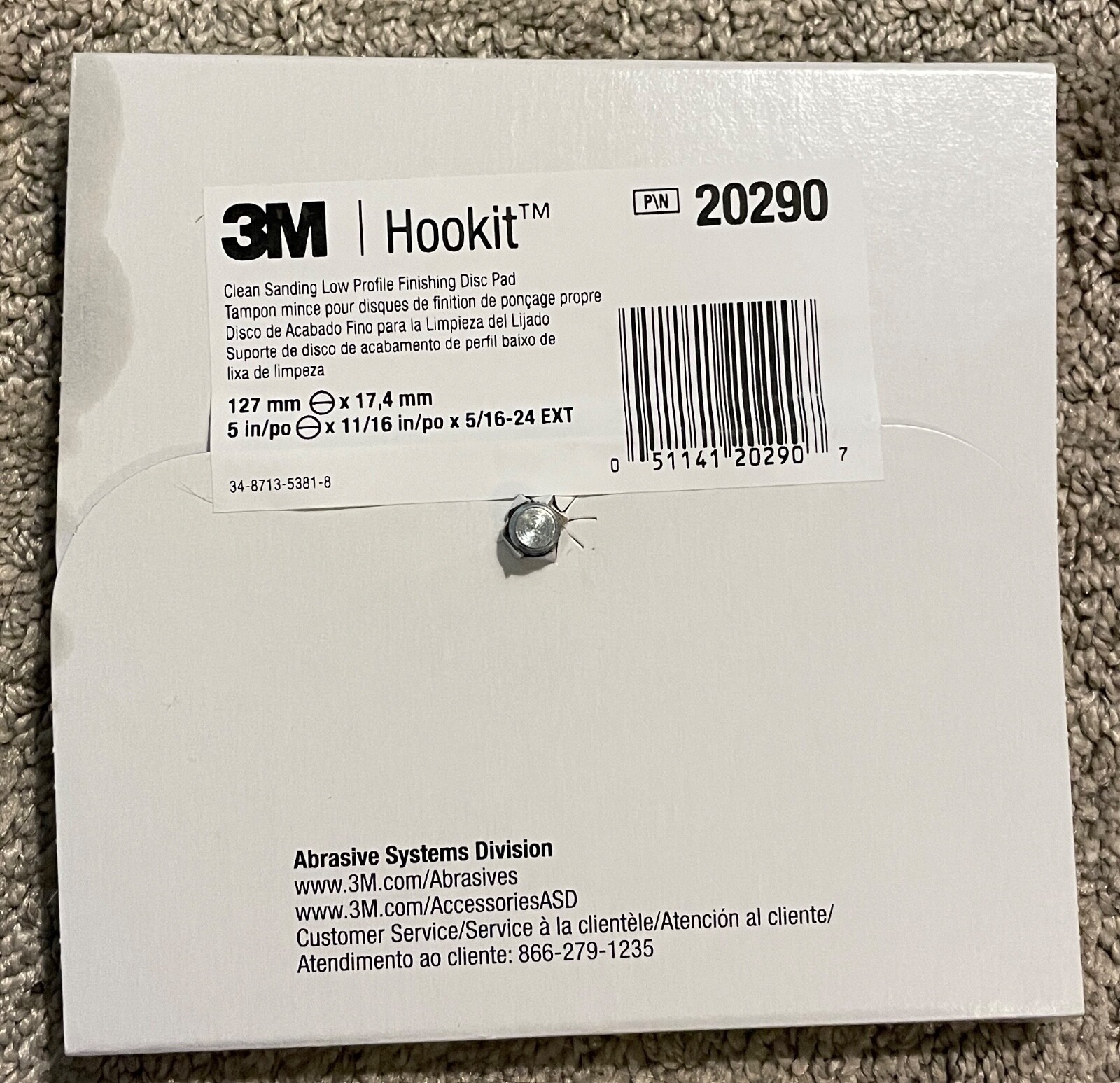 3M Hookit 5 inch Sanding Disc Pad NEW 20290