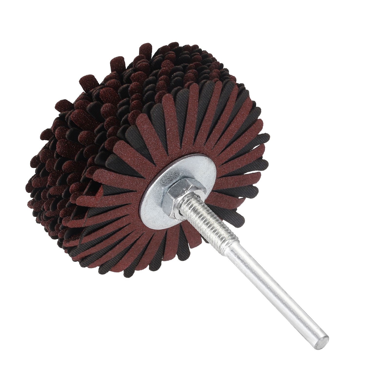 1 Pcs Abrasive Flap Wheel, 3.2″ Dia, 1/4″ Shank, 180 Grit Aluminum Oxide, Red