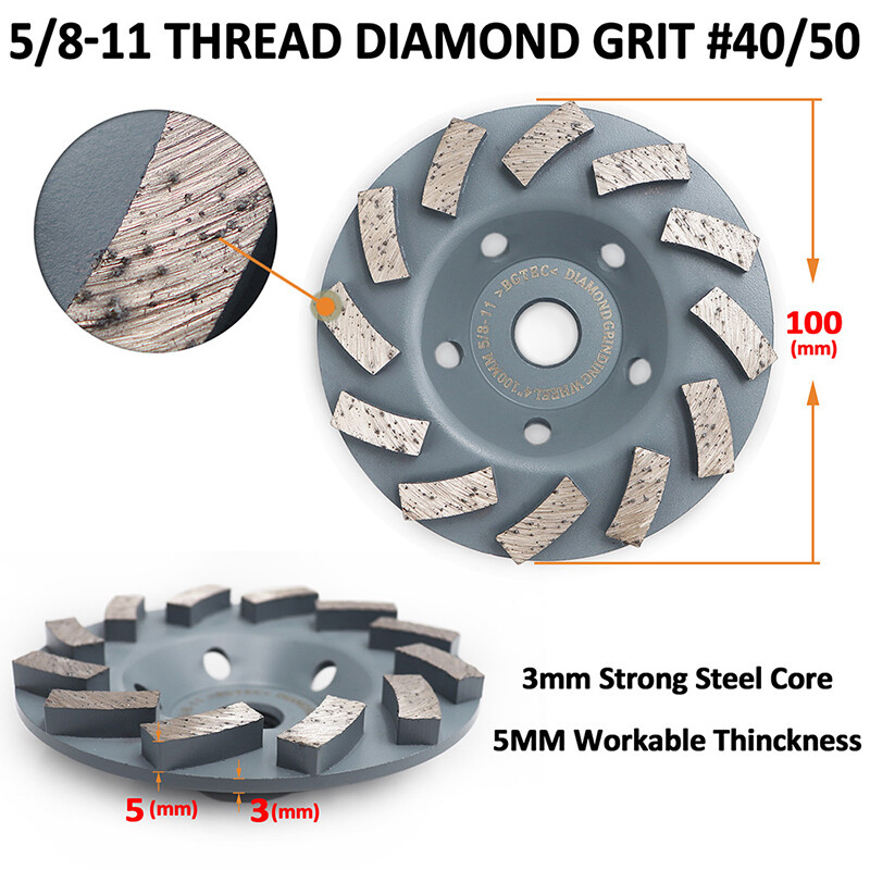 4/4.5/5/7 Diamond Grinding Wheel 5/8-11 Grinder Sanding Disc for Marble Granite