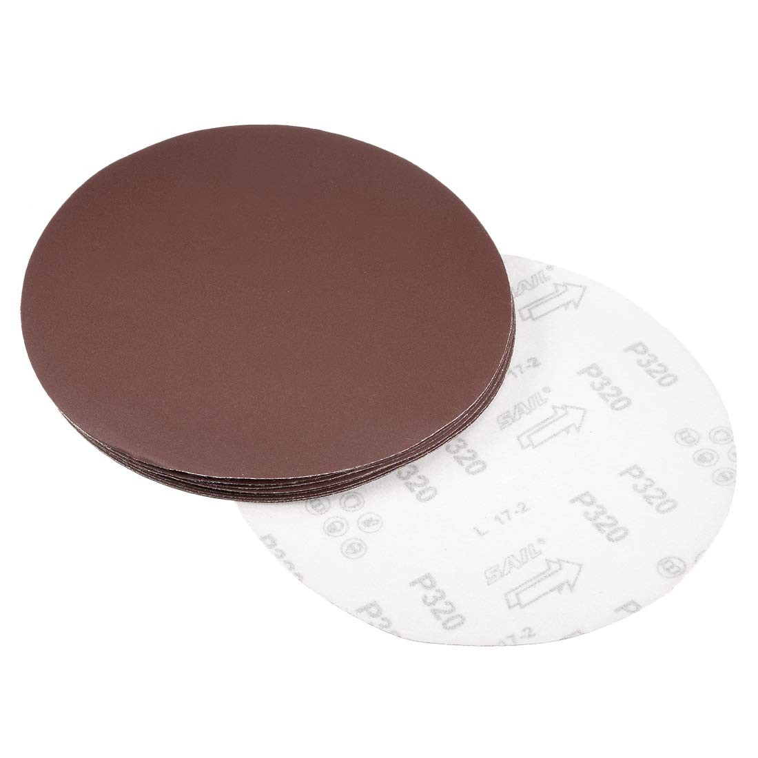 uxcell 9 Inch Sanding Disc 320 Grits Flocking Sandpaper for Sander 10 Pcs