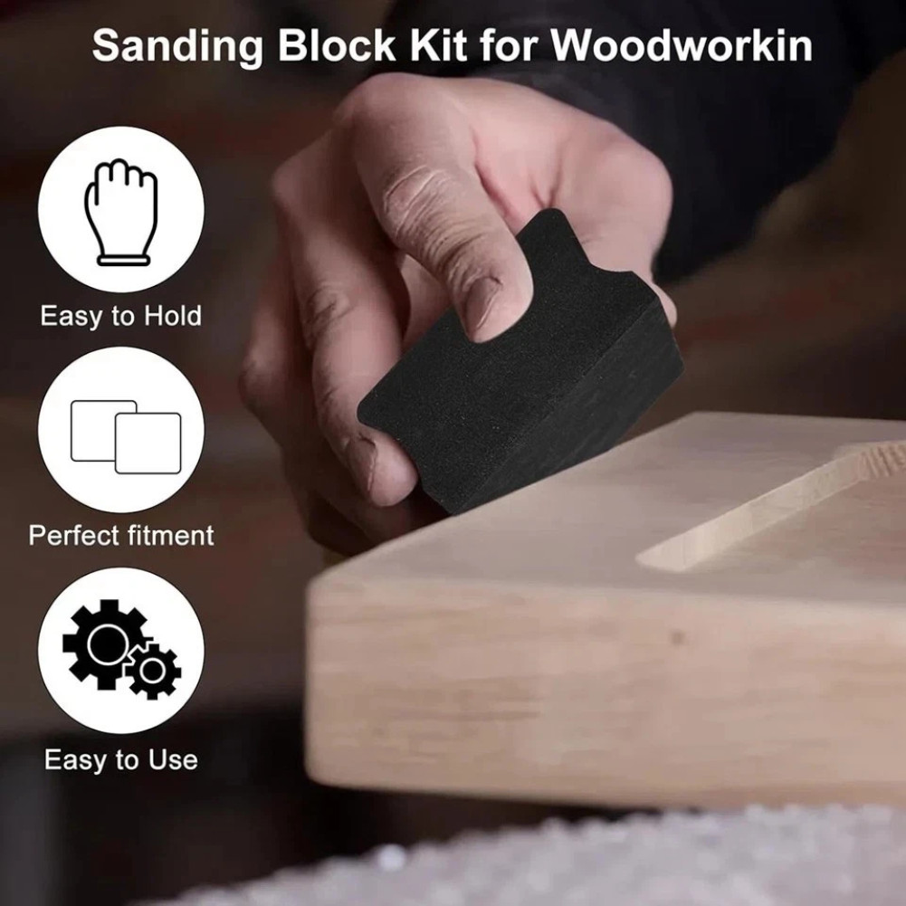 12x Sanding Block Kit Flexible EVA Wet Dry Sanding Blocks for Auto Body Woodwork