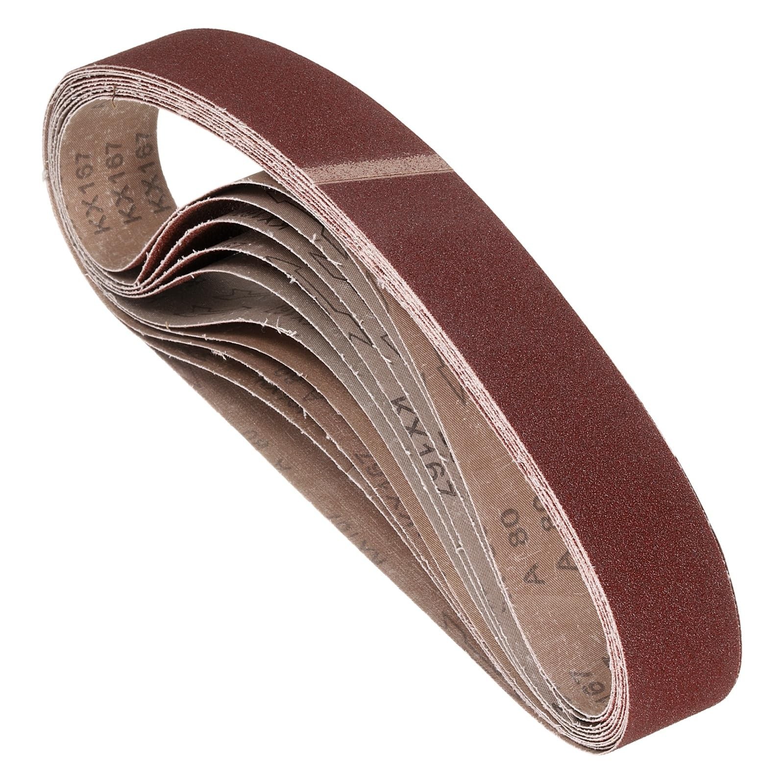 10 Pcs Sanding Belts 1 x 18 Inch 80 Grit Aluminum Oxide Abrasive Sandpaper fo…
