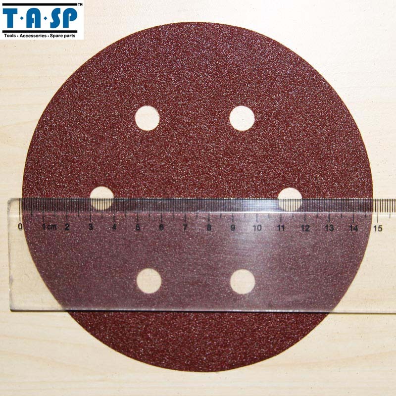 25pc 6″ 150mm Sanding Disc Hook Loop 60 80 120 180 240 Grits Sand Paper Abrasive