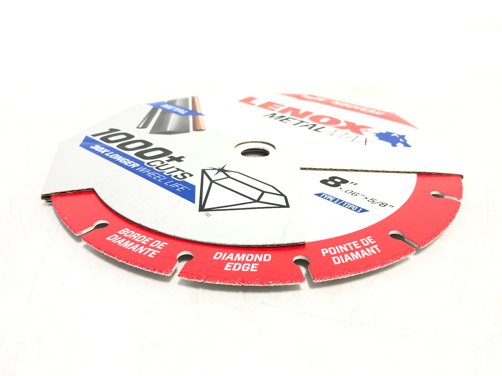 NEW 5-Pack LENOX MetalMax Cutting Wheel, Diamond Edge, 8-Inch 1972925 Lot of 5
