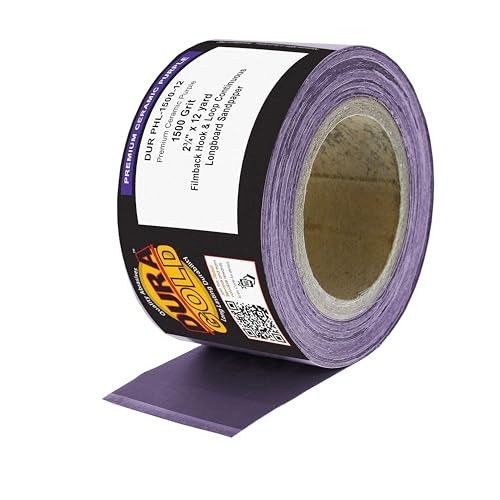Premium 1500 Grit Purple Film Sandpaper Roll – 2-3/4″ Wide, Hook & Loop for Auto