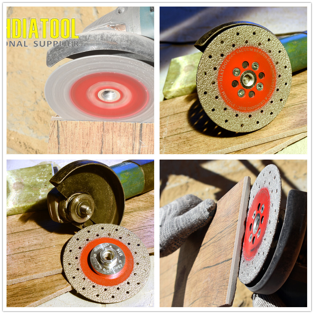 2pcs 4″/4.5″/5″ Diamond Cutting Grinding Disc M14 for Ceramic Grantite Marble