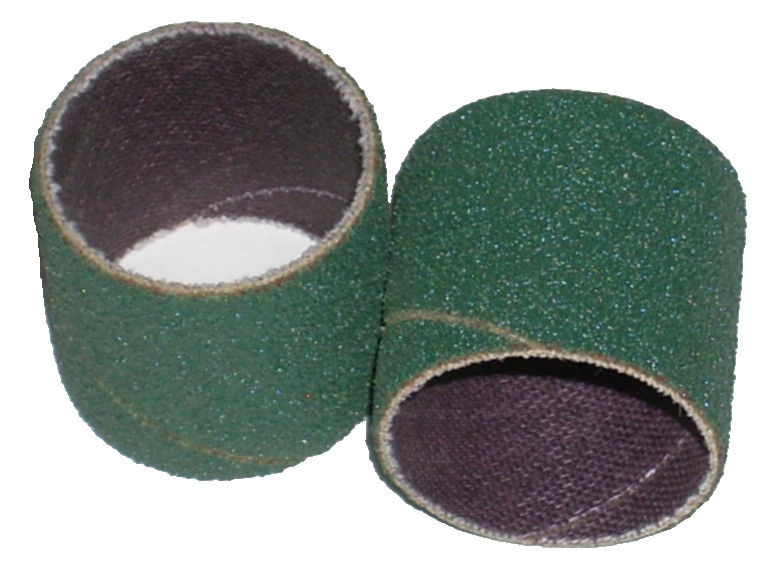 Merit 93919 Spiral Wound Sanding Bands 1 x 1, 100 Grit Green Zirconia – 100pk