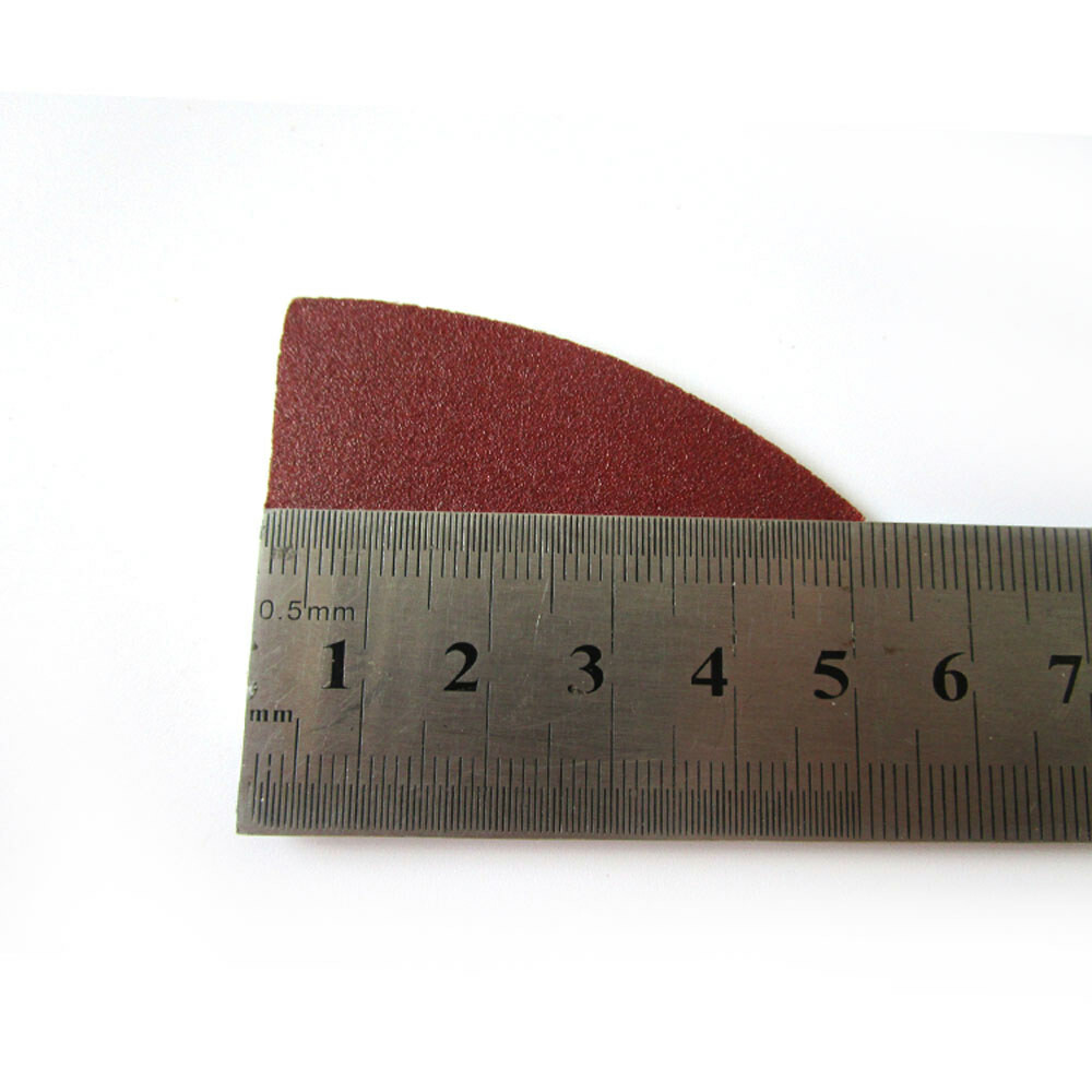 Micro Hook and Loop Sanding Pads Red Triangular Dry Sandpaper Orbital 38x52mm