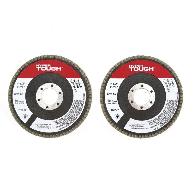 80 Grit Flap Discs 4 Pack Abrasive Material Angle Grinders Multi-Purpose Use