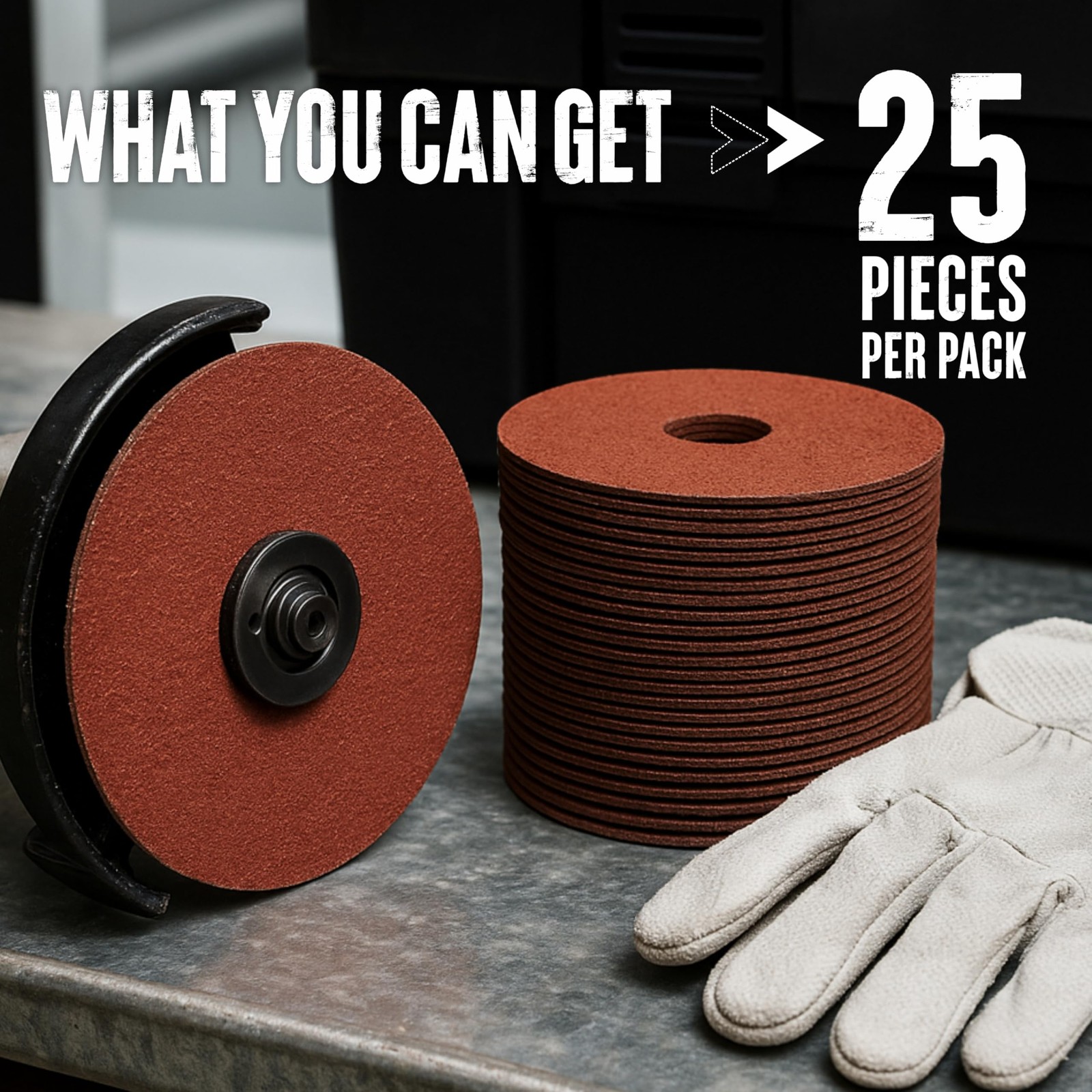 UPWOOD Aluminum Oxide Resin Fiber Sanding and Grinding Discs, 5” x 7/8”, 24 G…