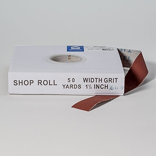 Aluminum Oxide Shop Roll 1-1/2 x 50 Yards 600 Grit Sanding for Wood Metal