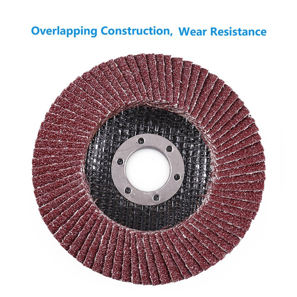 4-1/2″ 40 Grit Aluminum Flap Discs Sanding Grinding 4.5 7/8″ Angle Grinder Wheel