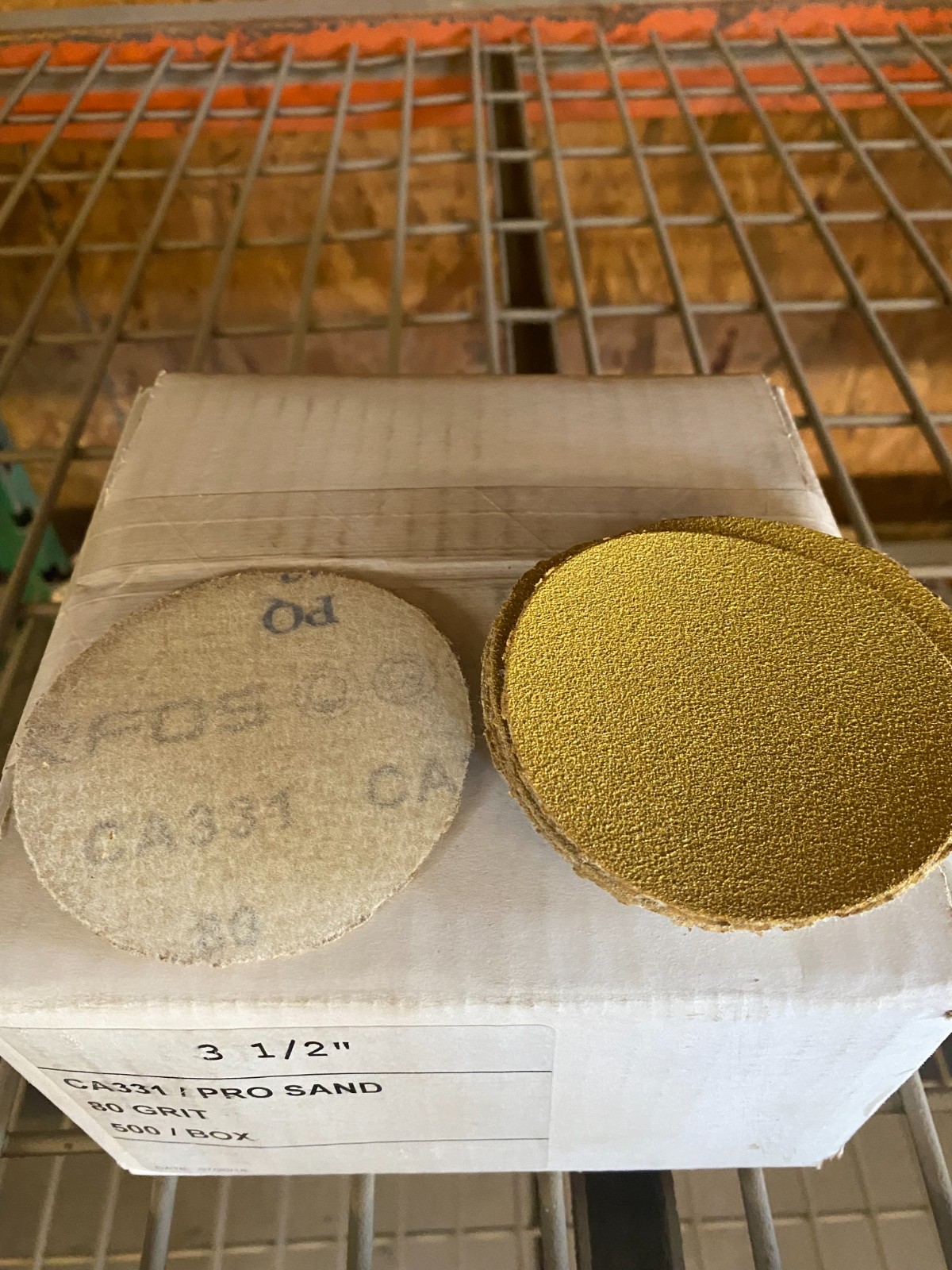 3.5 in Sandpaper Disc 80 GRIT Velour Backing DEERFOS