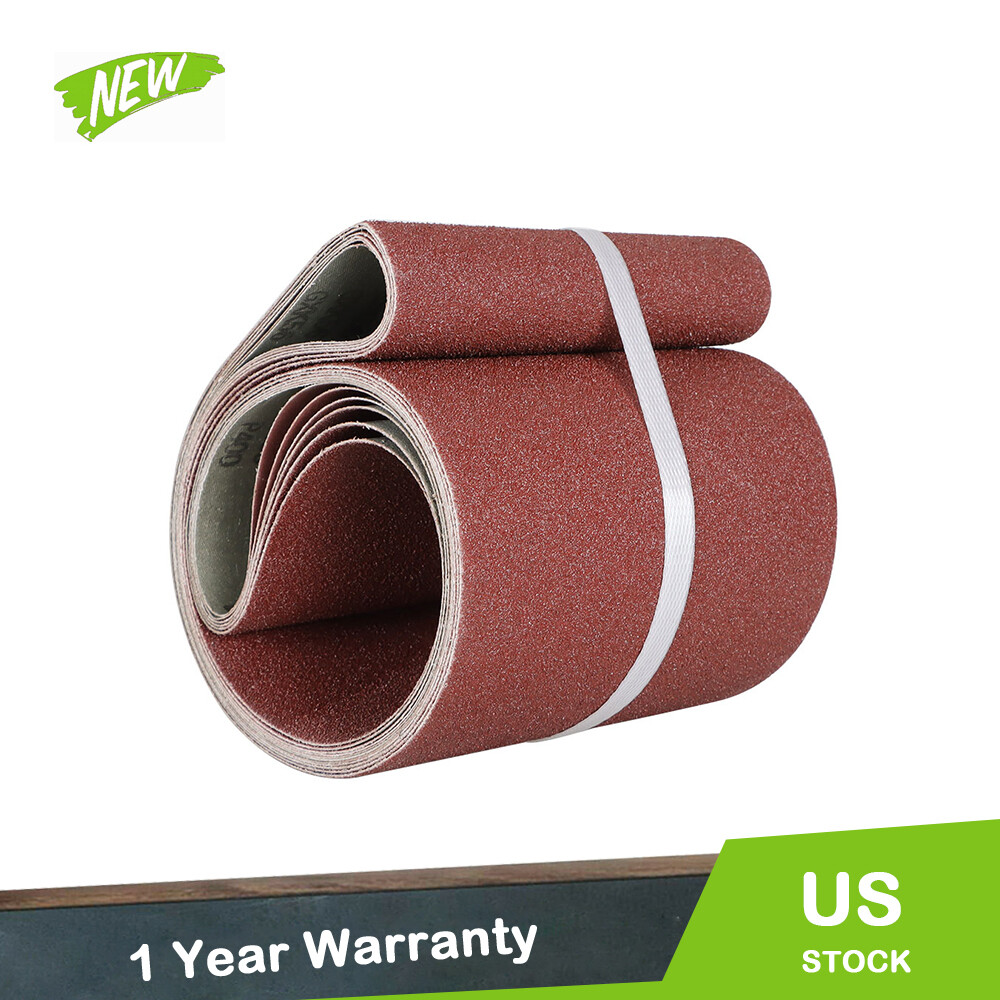 USA 6PCS 6×48 in Sanding Belts 60 80 120 150 240 400 Grit Belt Sander Sandpaper
