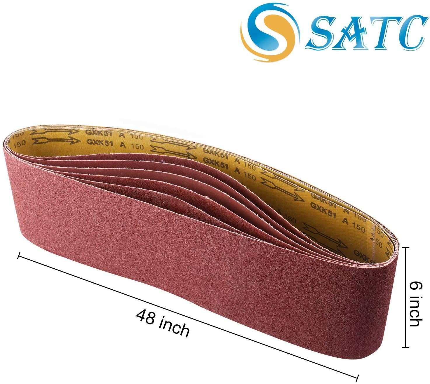 12 PACK 6×48 inch Sanding Belts 60 80 120 150 240 400 Grit Belt Sander Sandpaper
