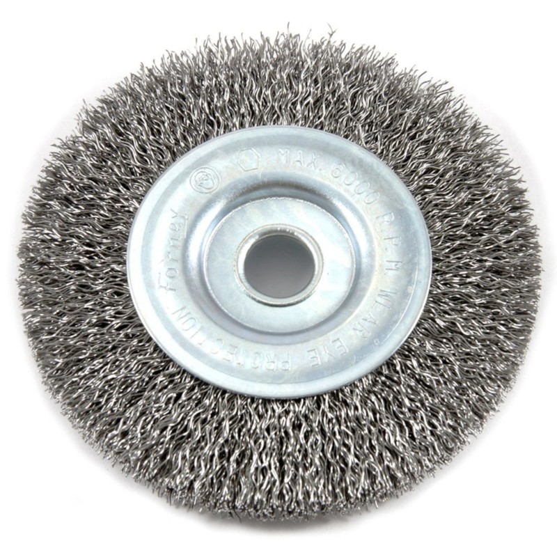 Forney 72747 Wire Wheel Crimped Brush for Cleaning and Blending Surfaces
