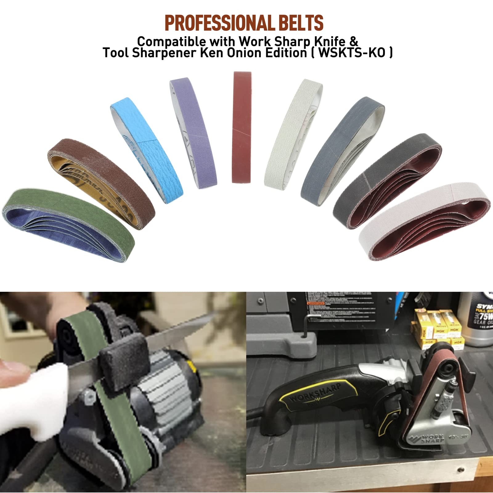 45 Pcs 3/4″ X 12″ Sharpener Sanding Belt Kit for Work Sharp & Tool Sharpener …