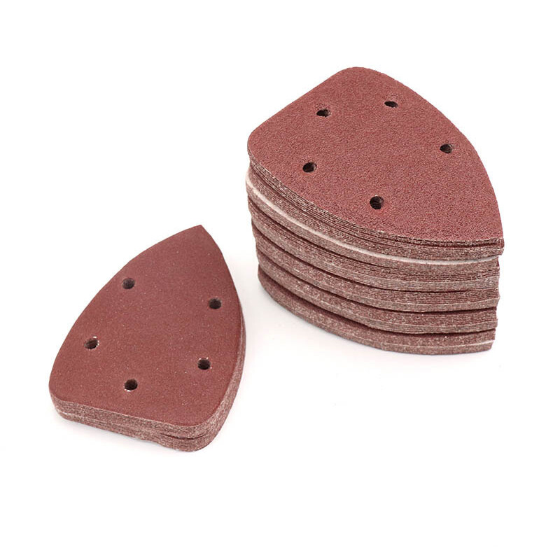140*140*90mm 5 Hole Triangle Sandpaper Sheets Sanding Polishing Pads 40-400 Grit