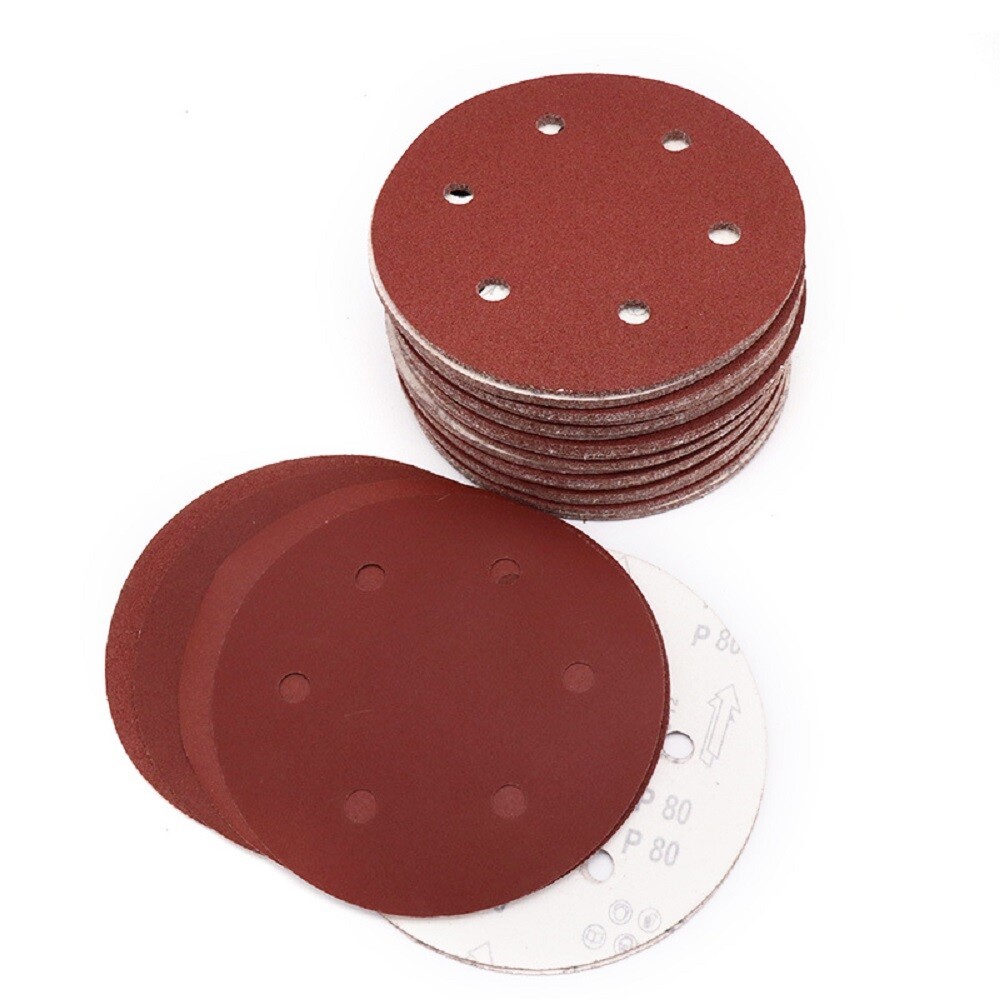 125mm 5 Inch Sanding Disc 6 Hole Sandpaper 40-800 Grit Orbital Sander Polish Pad