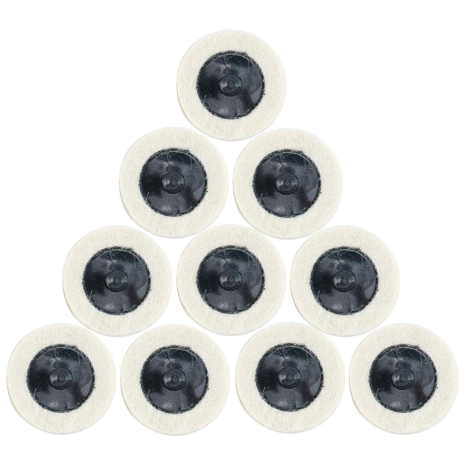 8MILELAKE Disc Buffing Polishing Wheel Pads 10pc fit for Roloc Style 2inches Pol