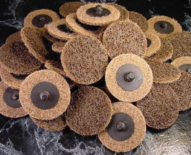 50x 2 inch Coarse Surface Conditioning Discs Twist Roll Lock Die USA Non Woven