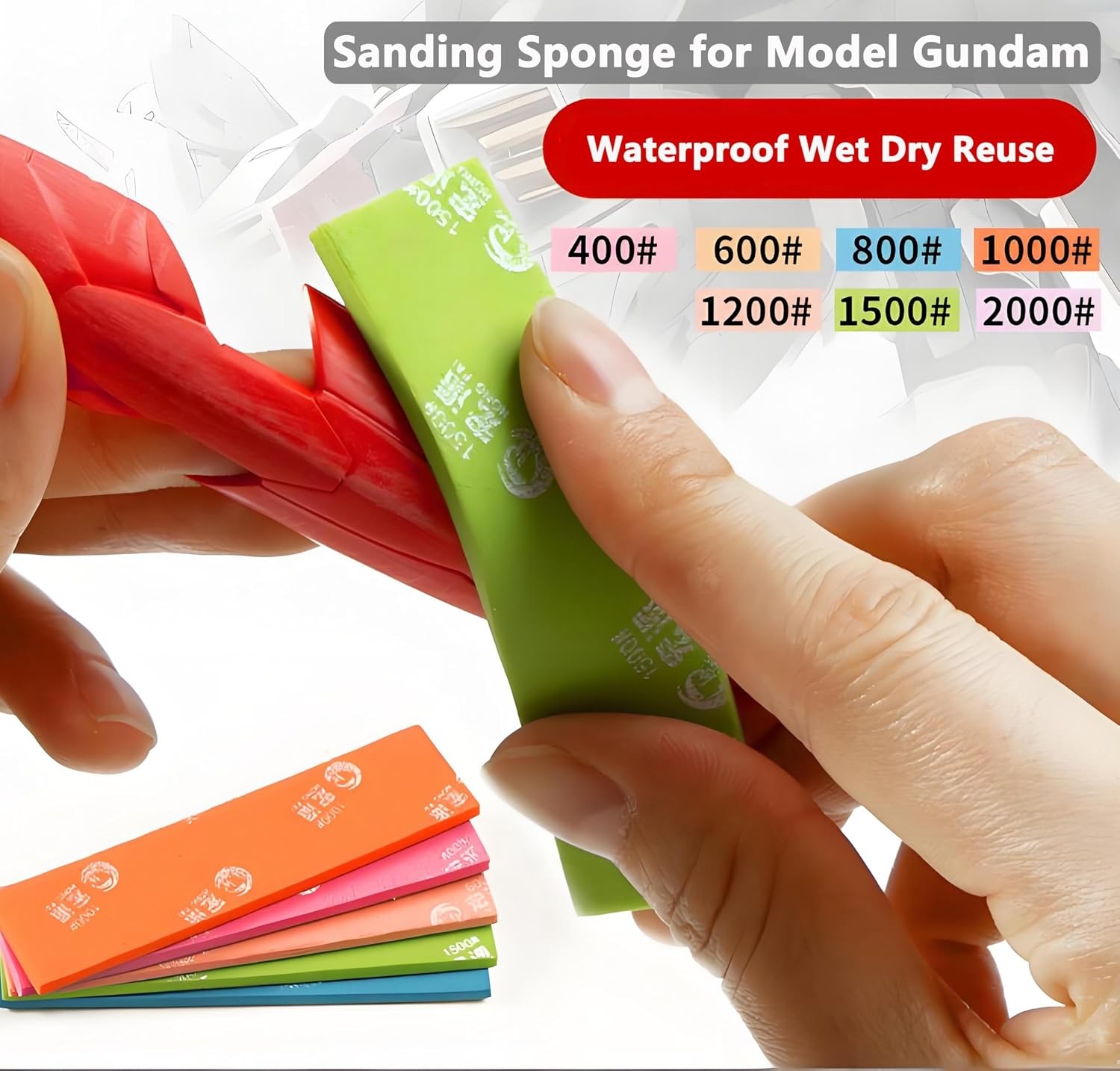 30Pcs Sanding Sponge for Model,Waterproof Wet Dry Hobby Model Tool,Sanding Block