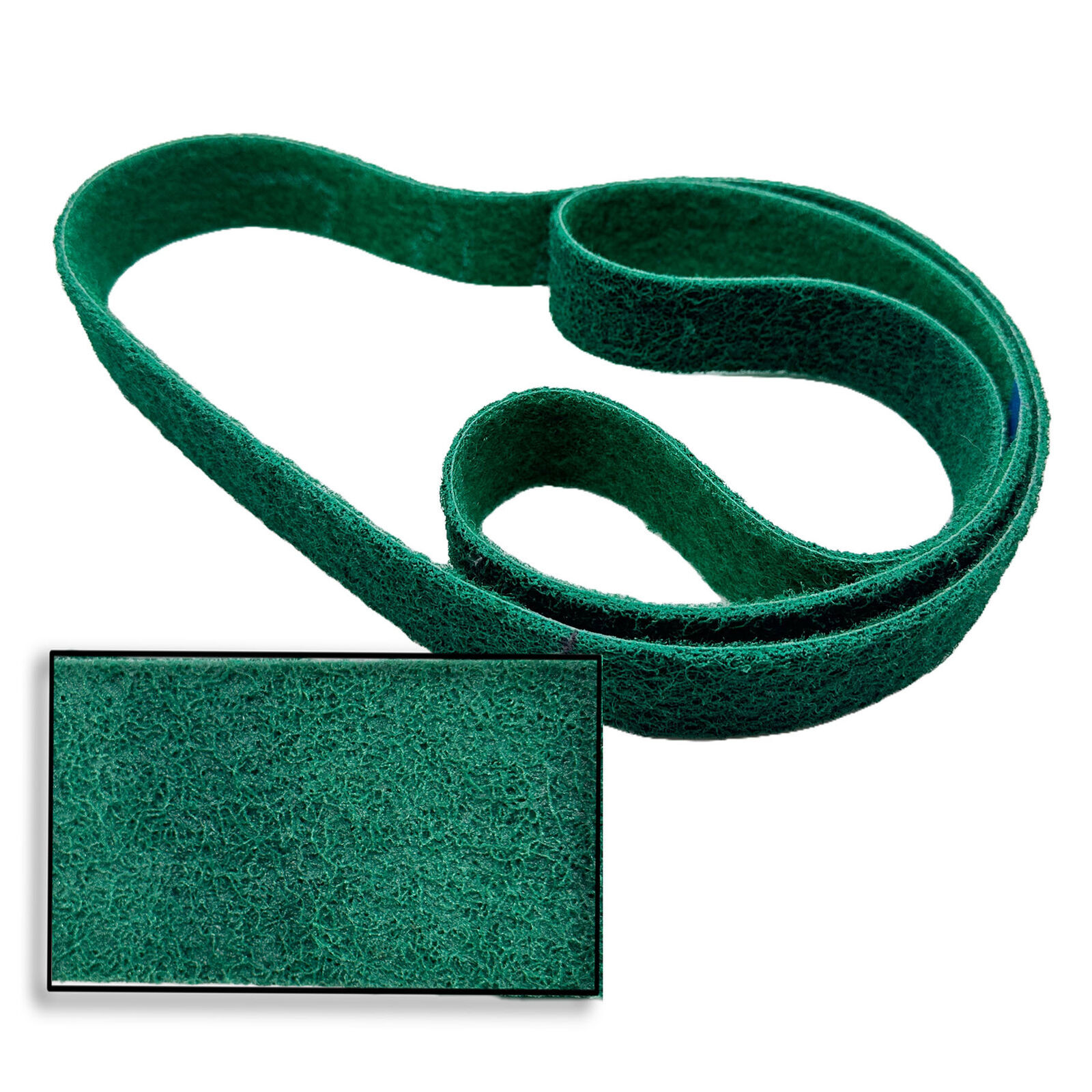 1/2″ x 18″ Non Woven Surface Conditioning File Sanding Belt Green, 5PCS Fine