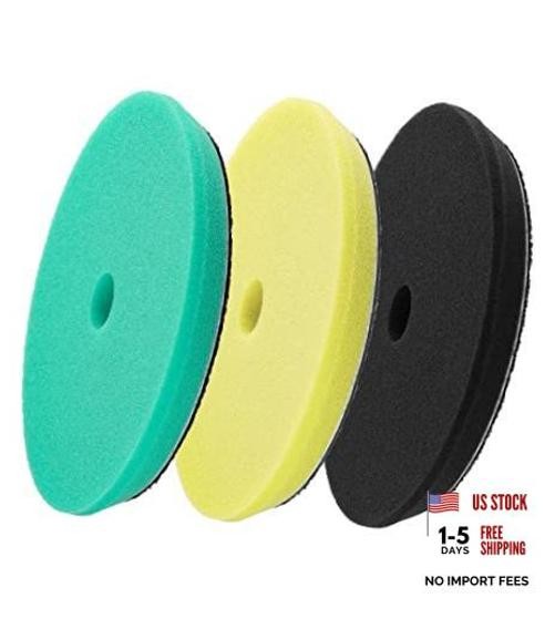 3pcs 5 inch Polishing Pads, 5” Track Buffer Pads Hook and Loop Buffing 5inch