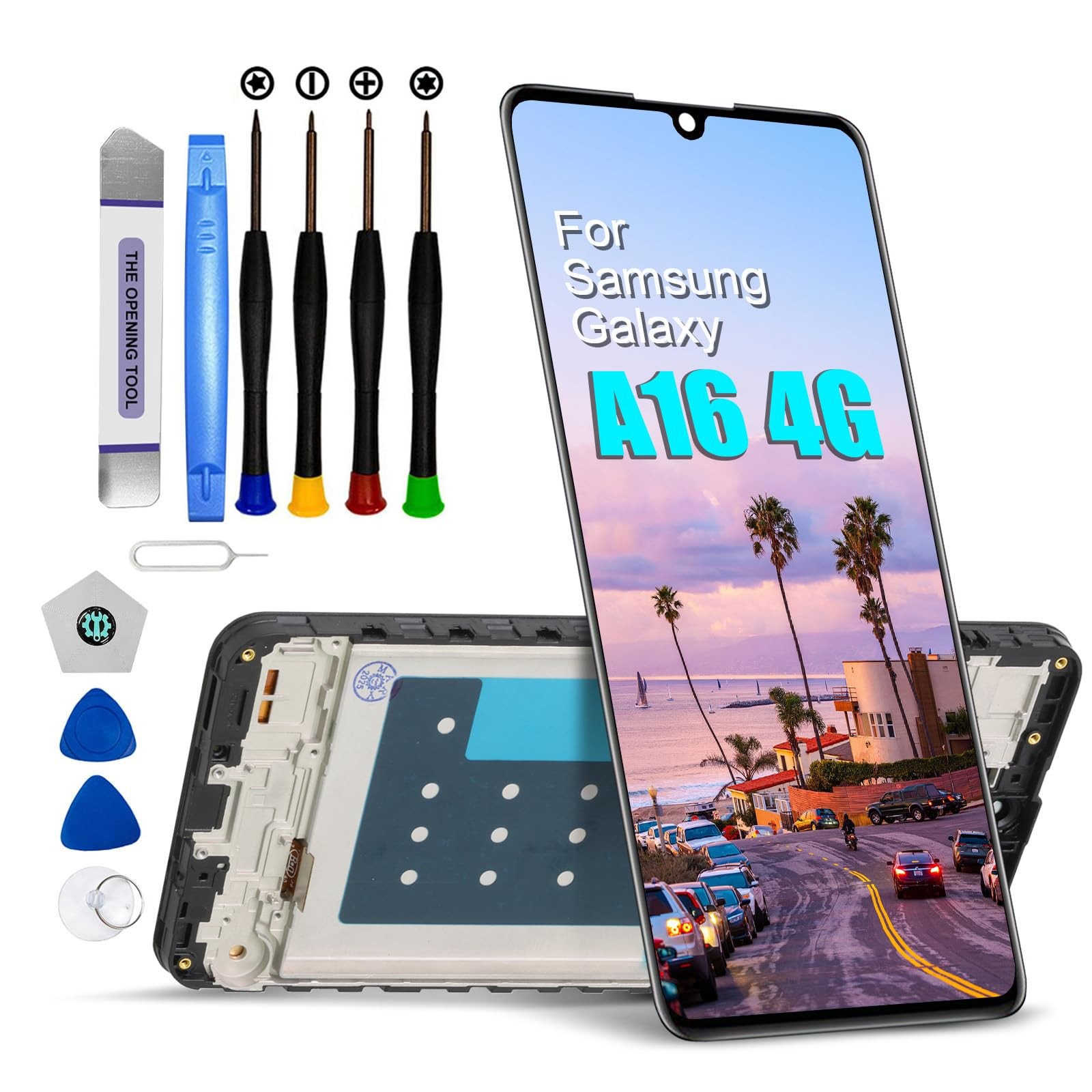 Samsung Galaxy A16 4G Screen Replacement LCD Display Touch Assembly Frame SM-A16