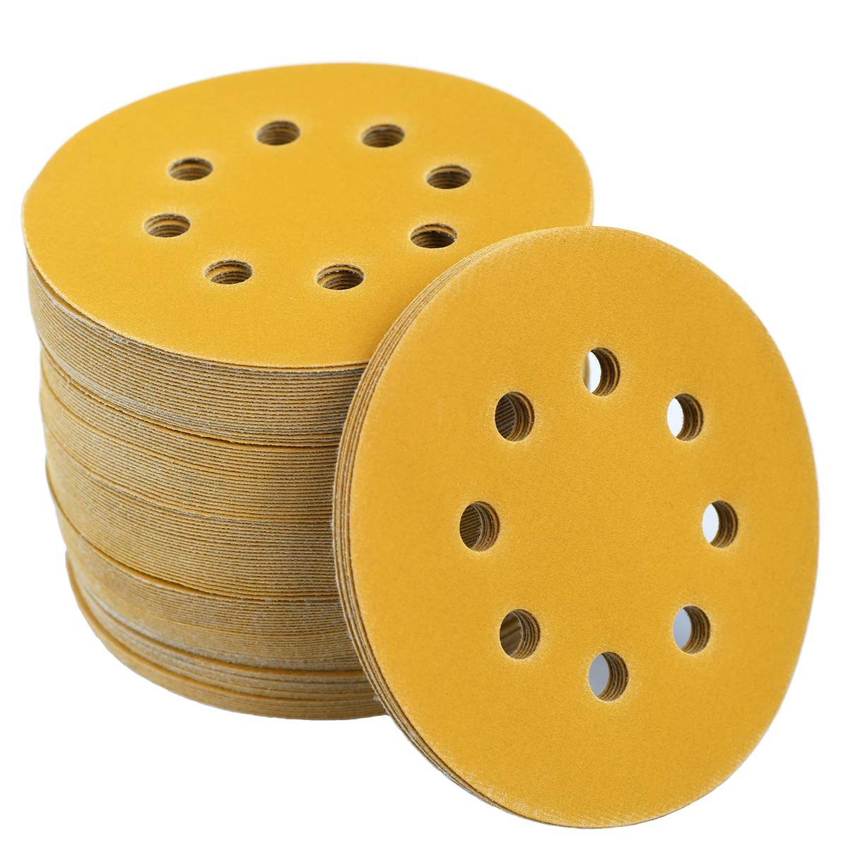 5-Inch Hook and Loop Sandpaper 320 Grit Discs – 100 Count for Effective Sanding