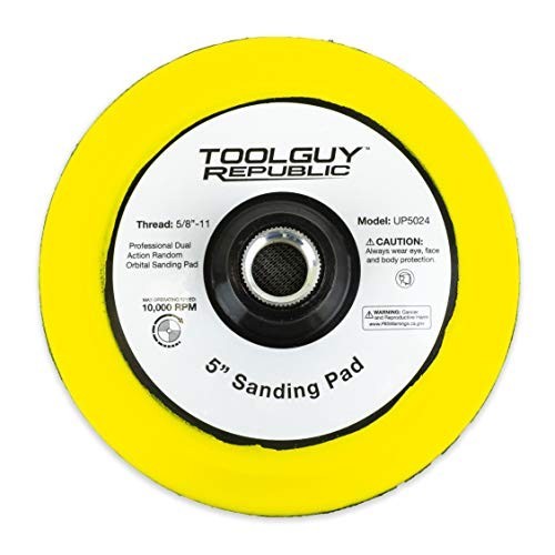 5 Inch Hook and Loop Sanding Pad 5/8-11 Threads Backing Plate for Sanders