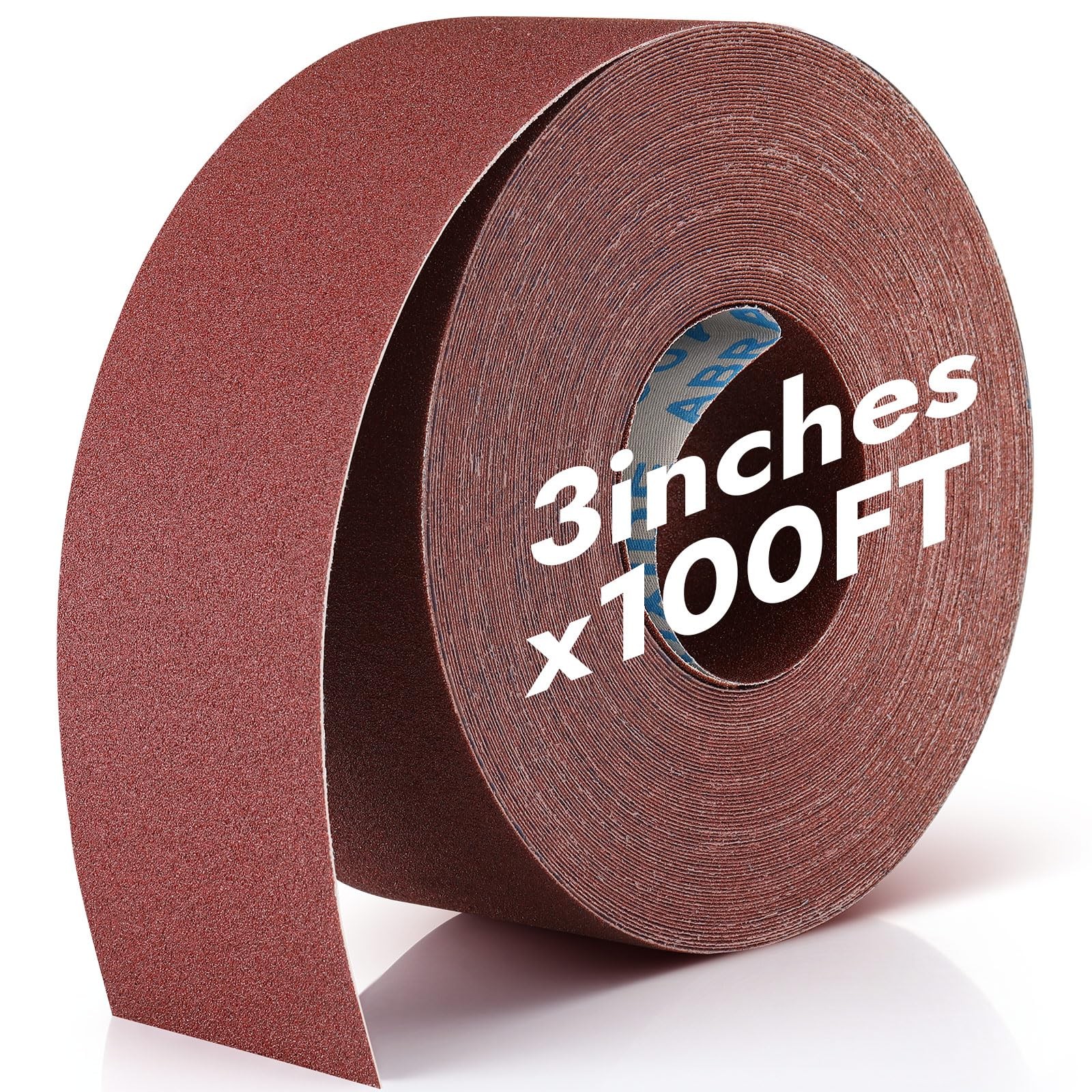 Sandpaper Roll 120 Grit Aluminum Oxide Emery Cloth 3 Inch x 100ft 1 PCS