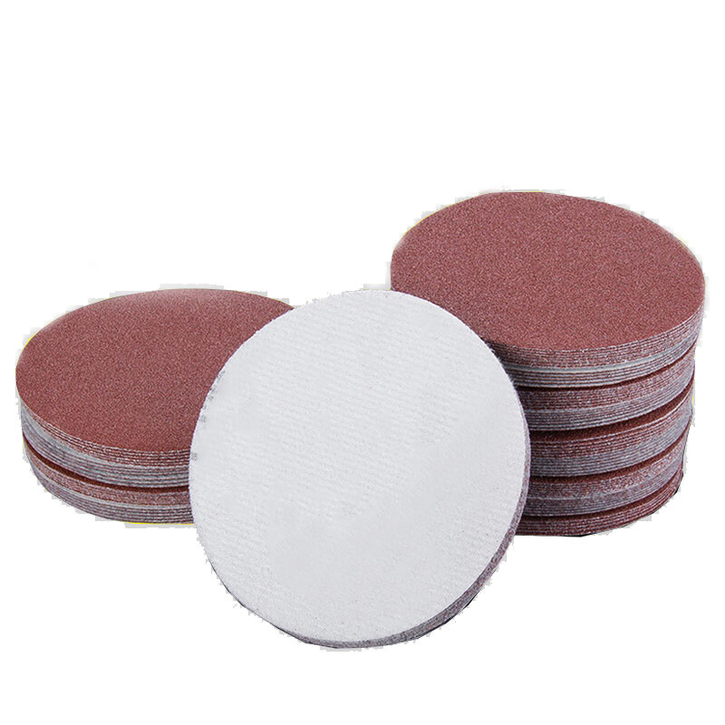 5 Inch 125mm Flocking Red Sand Dry Grinding Sandpaper Disc Hook & Loop 40~2000#