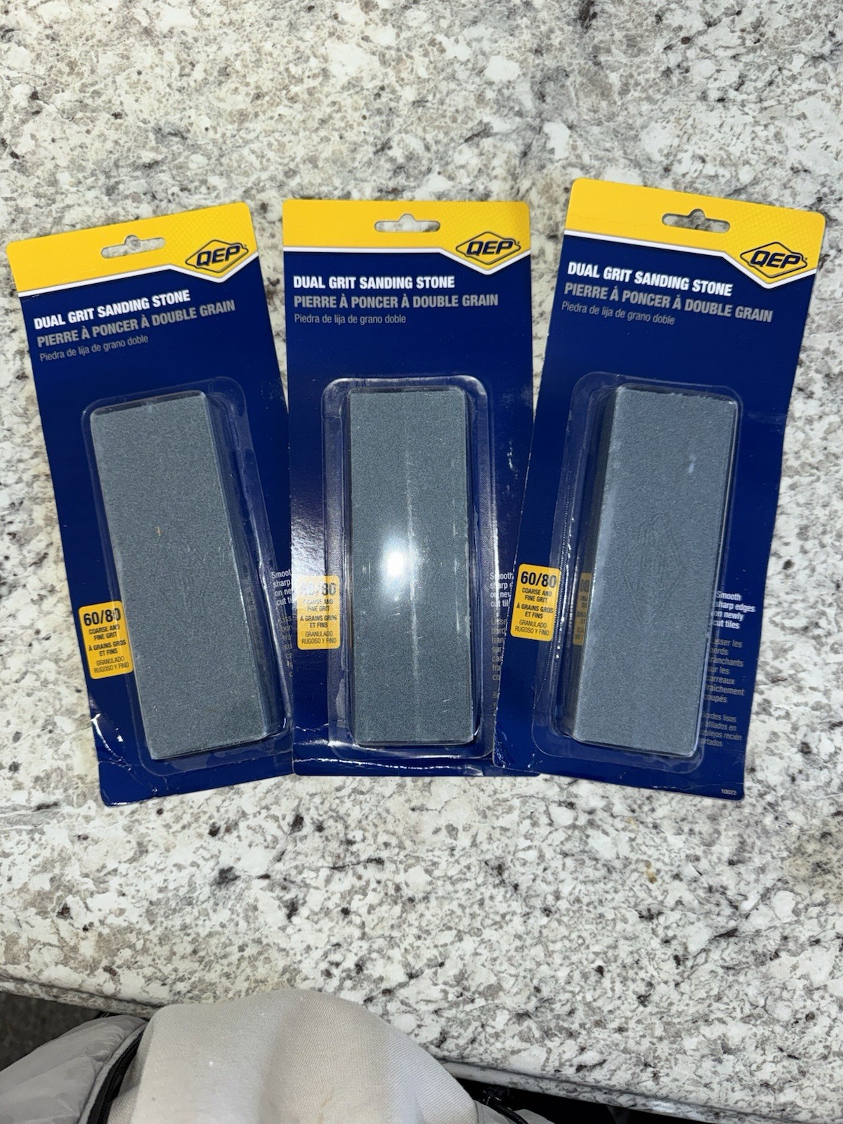 QEP Dual Grit Sanding Rubbing Stone 2″ x 6″ for Ceramic, Porcelain, Glass