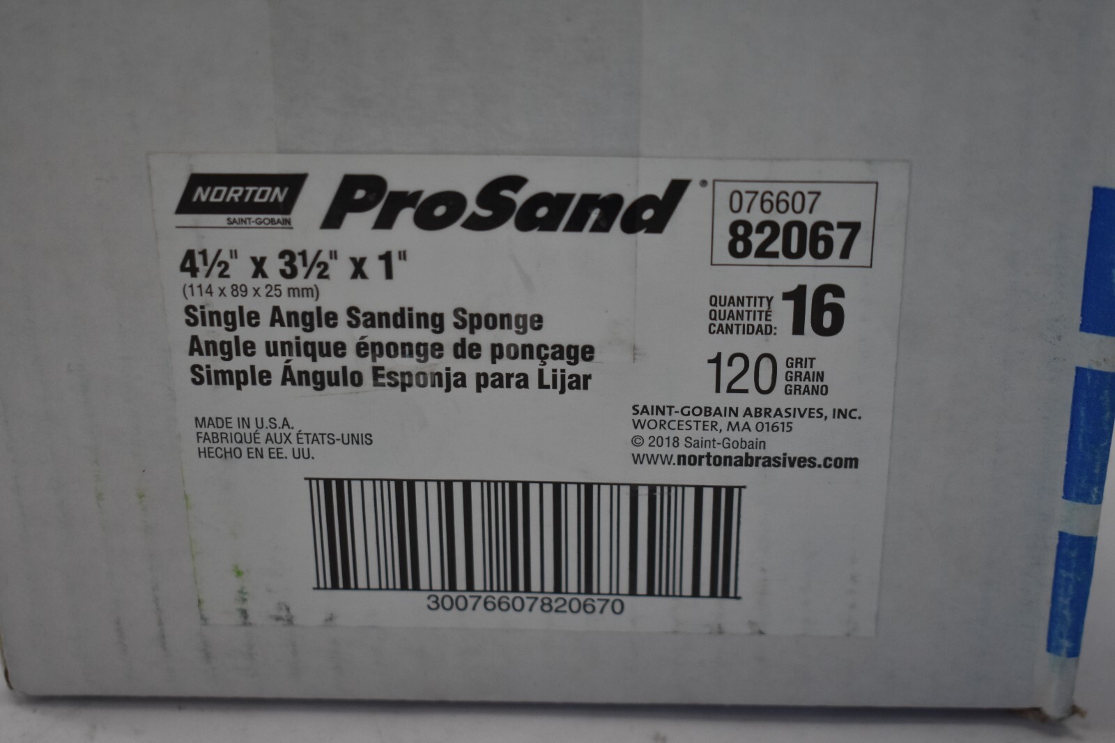 Lot of 16 Norton Saint Gobain ProSand Single Angle Sanding Sponges 120 Grit Med