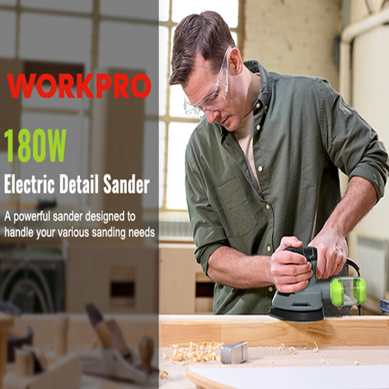 WORKPRO Detail Sander 13,000 OPM Compact Electric Sander 1.6Amp Power Sander NEW