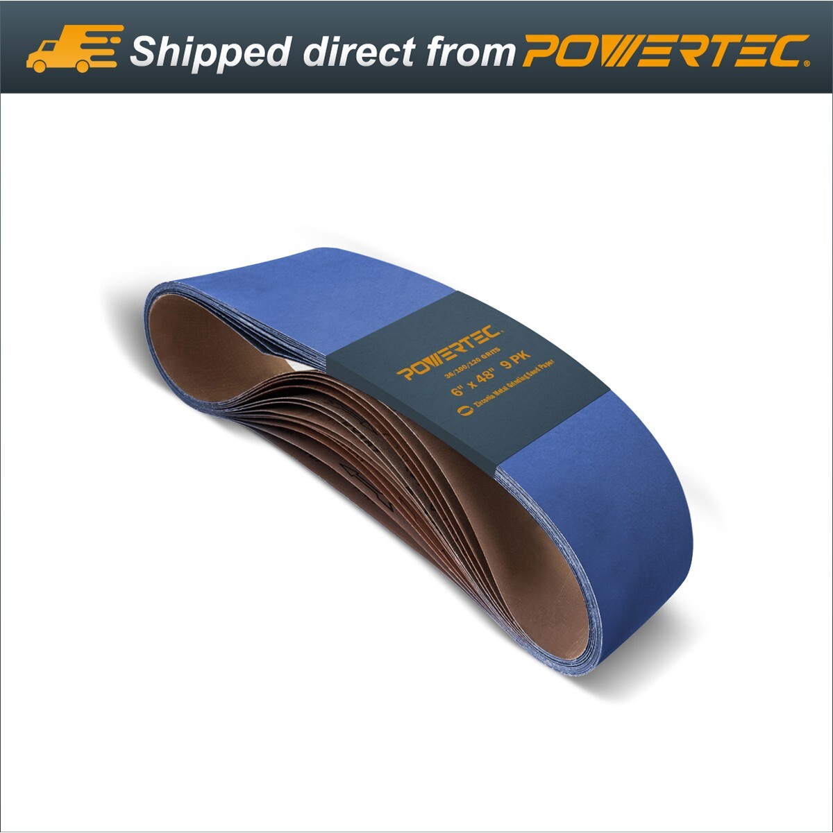 6×48″ Zirconia Sanding Belt Grit Assortment 3each of 36/100/120 Grit 9PK 464801Z