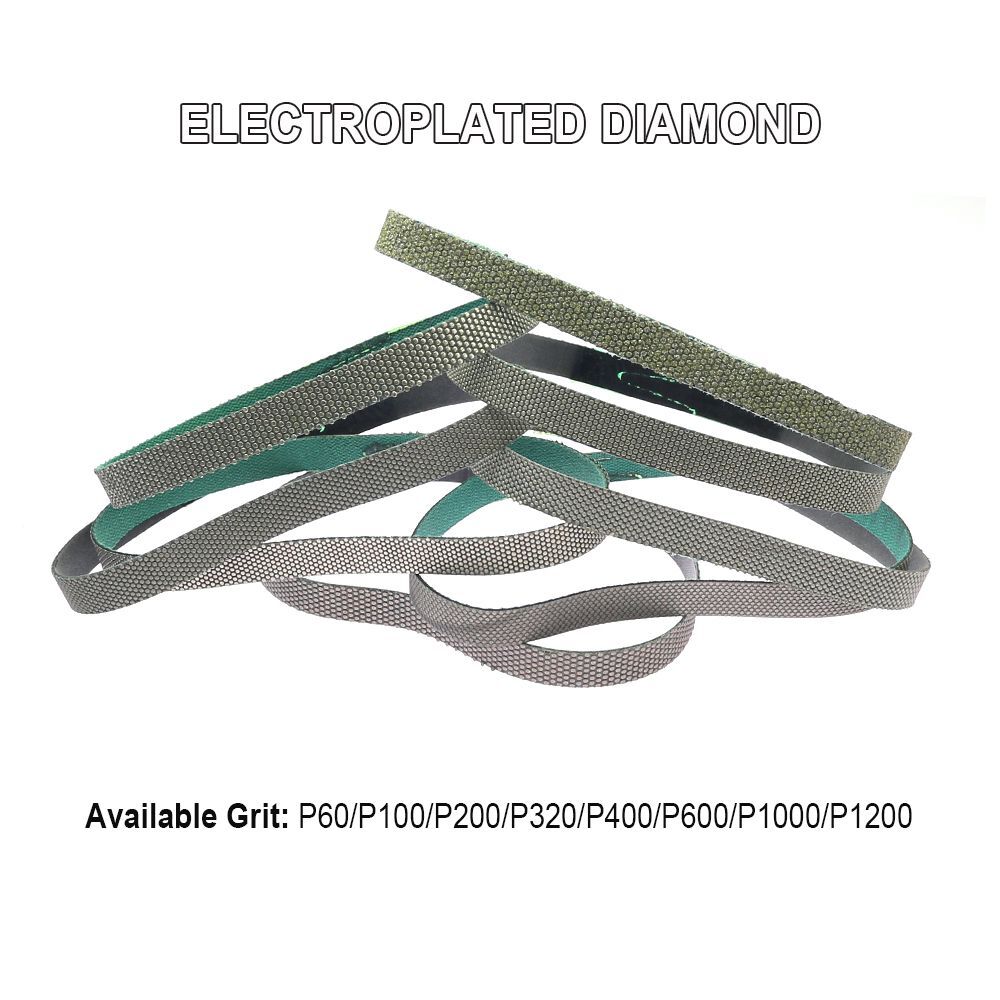 Electroplated Diamond Abrasive Sanding Belt P60-P1200 Hard Alloy Glass Polishing