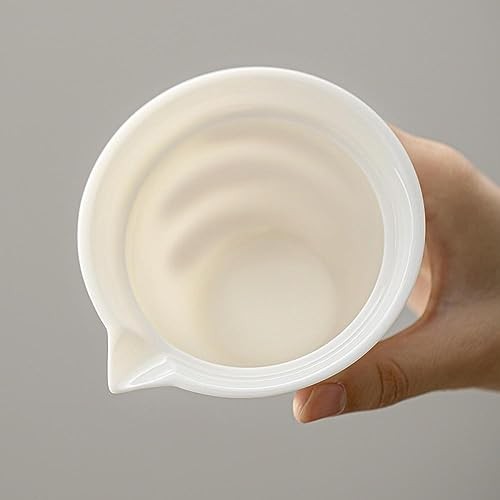 Sizikato White Porcelain Gaiwan Tea Cup – 6oz Kung Fu Cup with Filter Lid