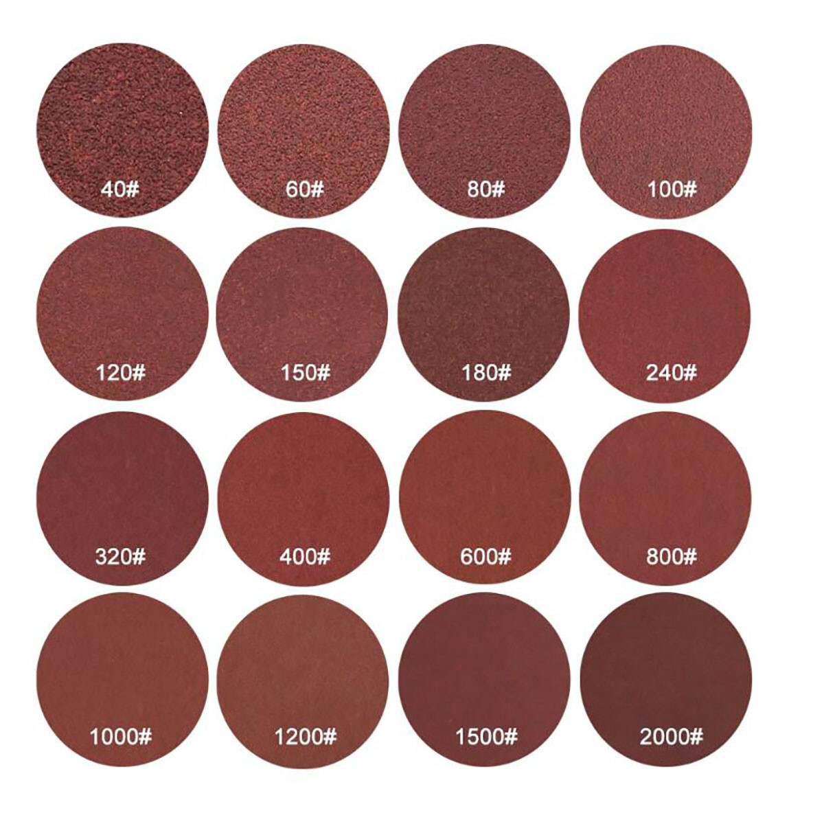100PCS 6″ Sanding Discs 40-2000 Grit Hook Loop DA Sander Orbital Sandpaper Pads