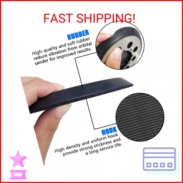 5 Inch 8 Hole Aluminum Alloy Hook and Loop Replacement Sander Pads for Dewalt DW
