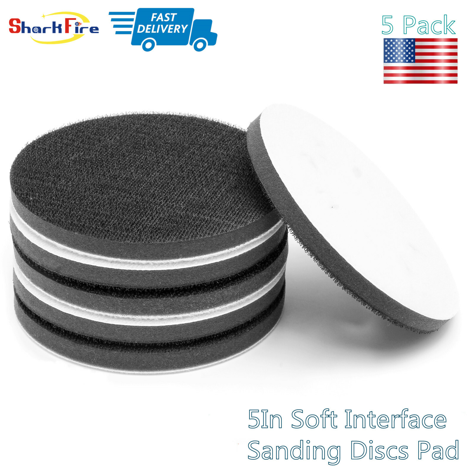 5Inch Soft Interface Sanding Discs Pad Sponge Cushion Grinder Buffer Backing Pad