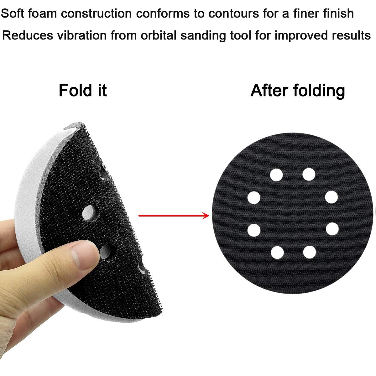 Professional Quality 5″ Sander Foam Pads – 2 Pack for Ultimate Dust Control