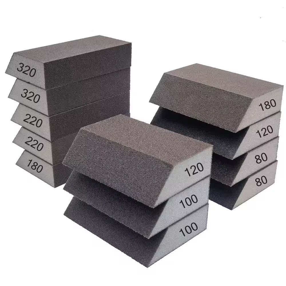 12-Pack Sanding Sponge Set – 80/100/120/180/220/320 Grit Assortment, Washable an